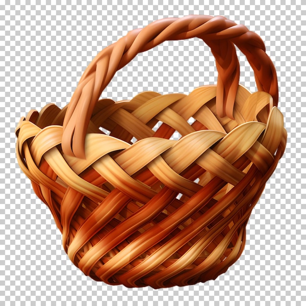 PSD basket png isolated on transparent background