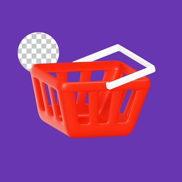 PSD basket shop 3d icon