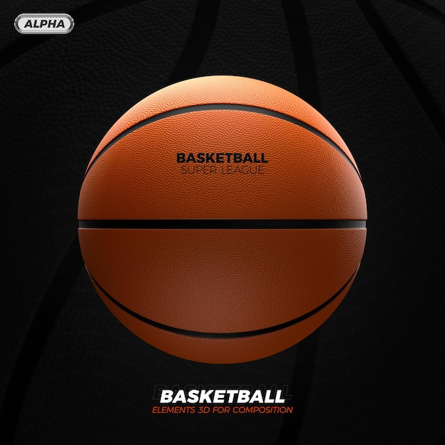 Basketbal 3D-rendering