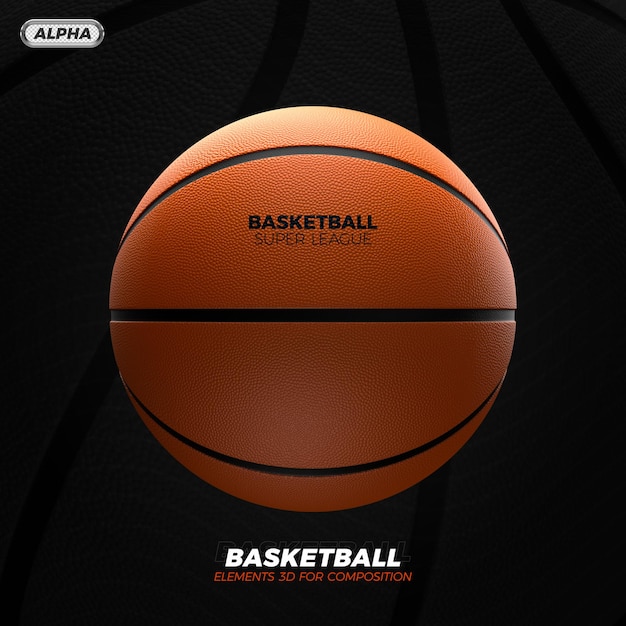 PSD basketbal 3d-rendering