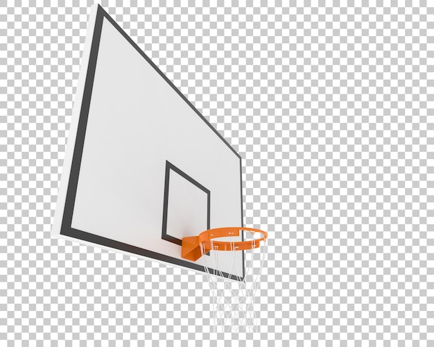 Basketbal hoepel op transparante achtergrond 3D-rendering illustratie