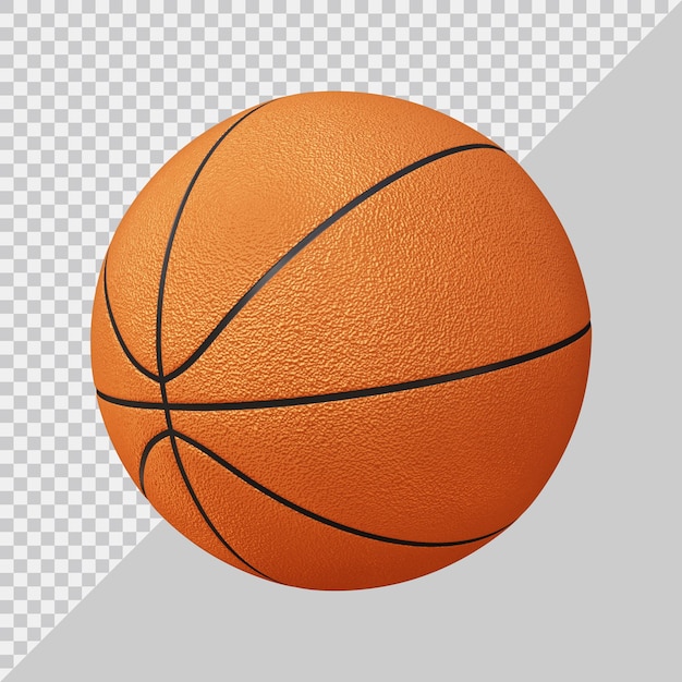 Basketbal met moderne 3D-stijl