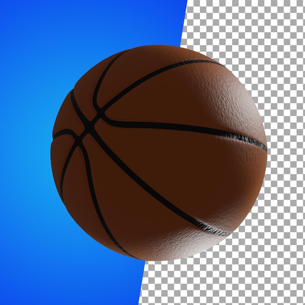 Basketbal Rechteraanzicht 3D Render