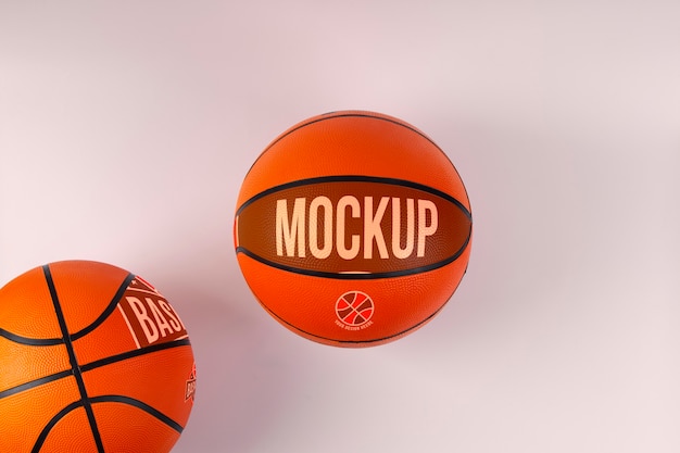Basketbalbal mockup ontwerp