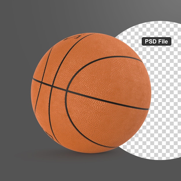 Rendering 3d di pallacanestro isolato