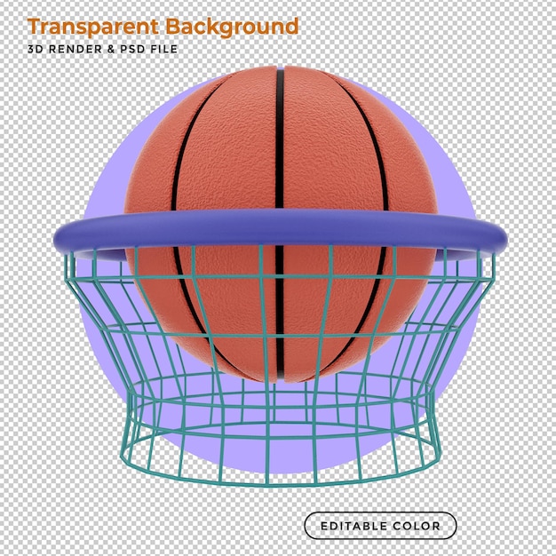 PSD basketball 3d