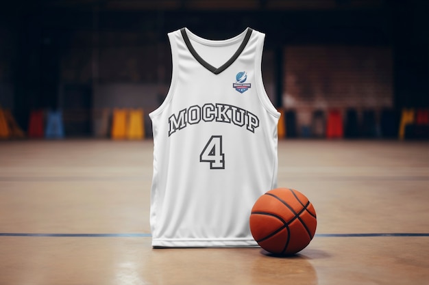 PSD バスケットボールの服装のモックアップデザイン