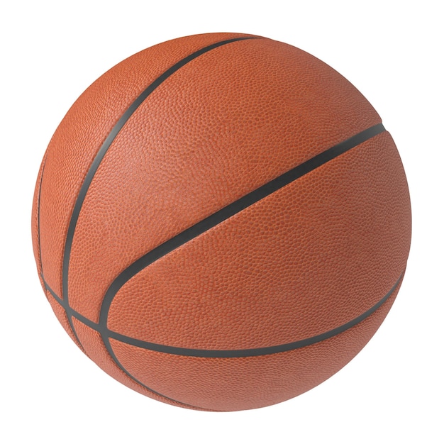 PSD pallone da basket isolato sfondo trasparente rendering 3d