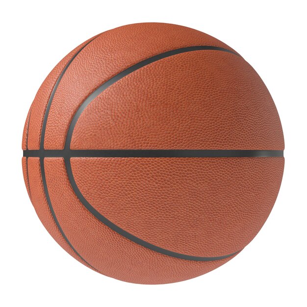 PSD basketball ball isolated transparent background 3d rendering