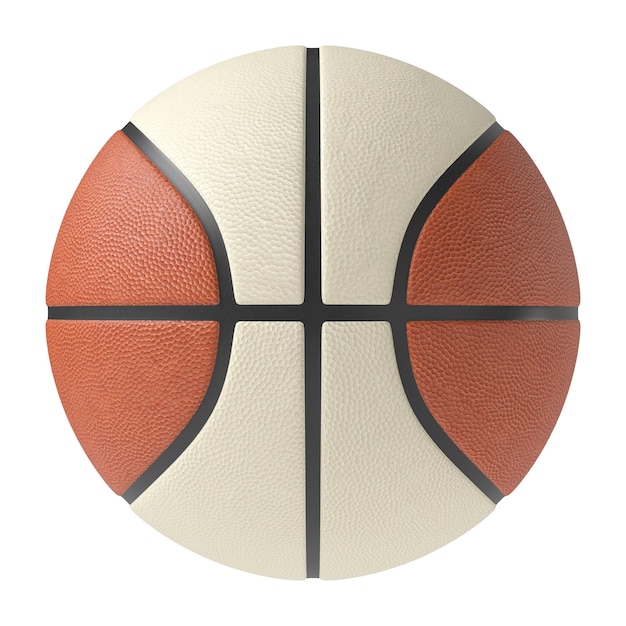 Pallone da basket isolato sfondo trasparente rendering 3d