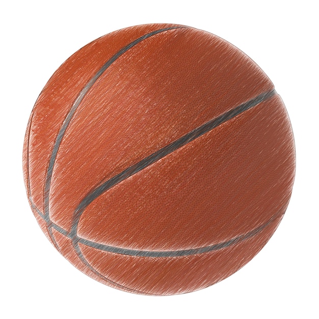 PSD basketball ball isolated transparent background drawing