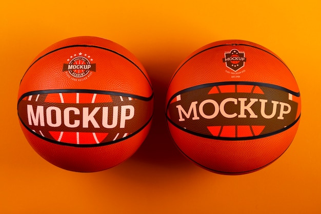 PSD mockup di pallone da basket