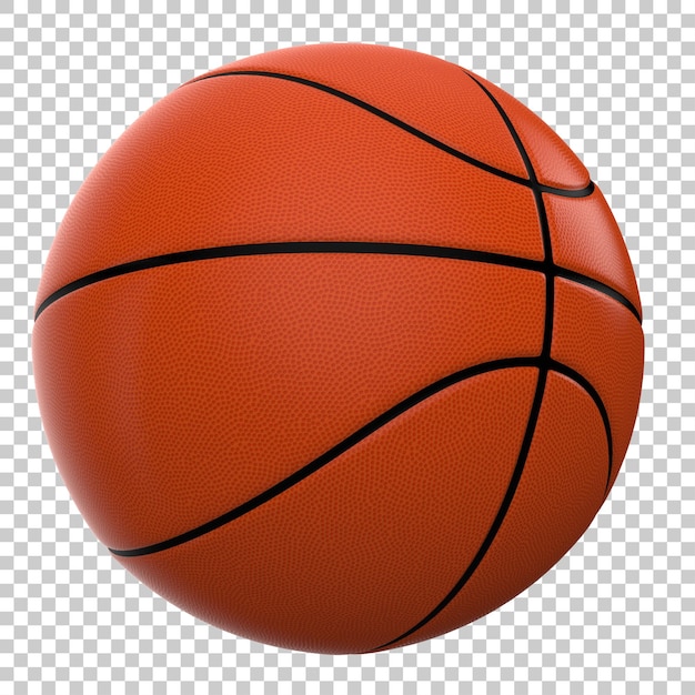 PSD basketball balls on transparent background 3d rendering illustration