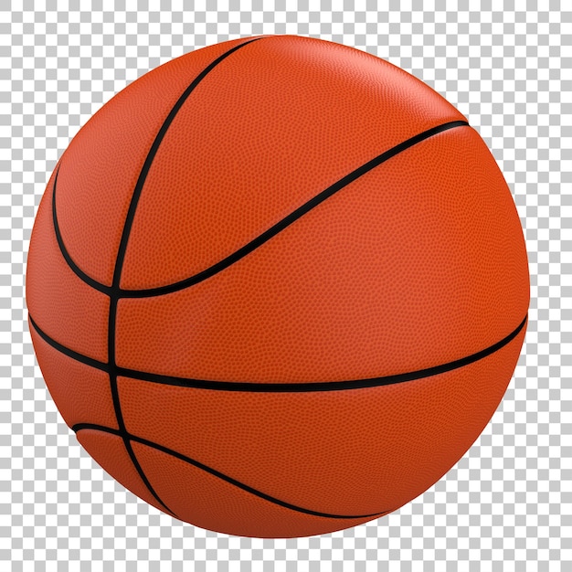 Palle da basket su sfondo trasparente 3d rendering illustrazione