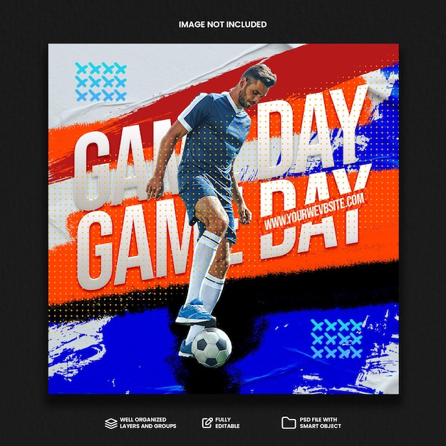 баскетбол Gameday в социальных сетях facebook баннер шаблон