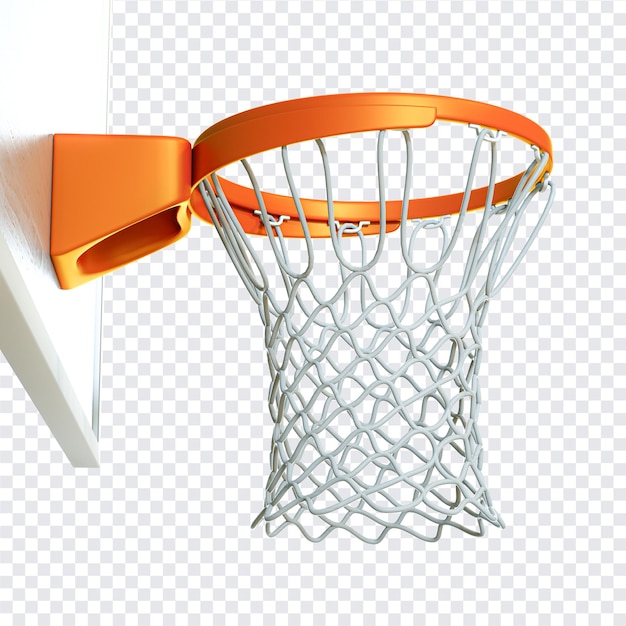 PSD basketball hoop element for composition basketball hoop close up side view