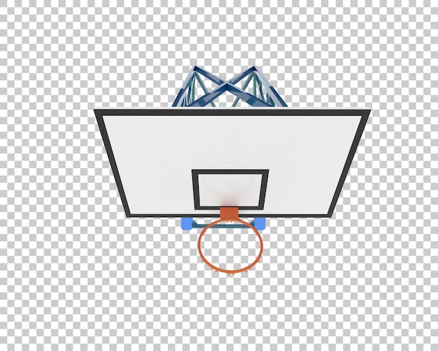 PSD basketball hoop isolated on background 3d rendering illustration