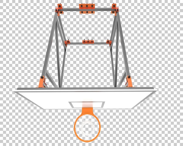 PSD 透明な背景 3 d レンダリング図に分離されたバスケット ボール フープ