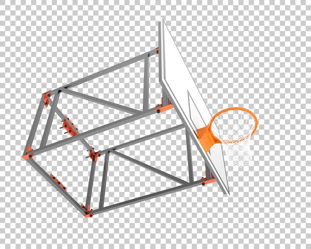 Basketball hoop isolated on transparent background 3d rendering illustration