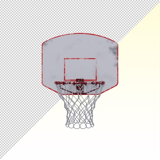 PSD basketball hoop isolated