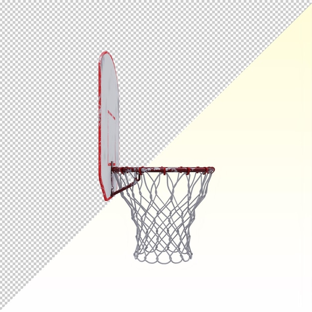 分離されたバスケットボールのフープ