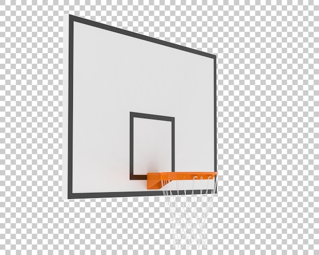 PSD 透明な背景のバスケットボールのフープ3dレンダリングイラスト