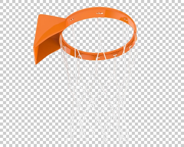 PSD 透明な背景のバスケットボールのフープ3dレンダリングイラスト
