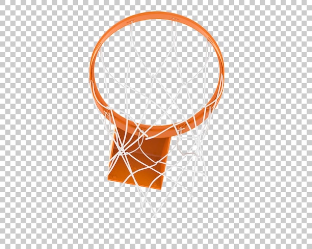 PSD basketball hoop on transparent background 3d rendering illustration