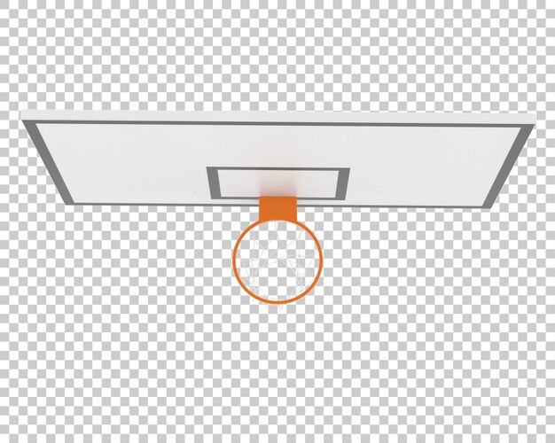 PSD basketball hoop on transparent background 3d rendering illustration