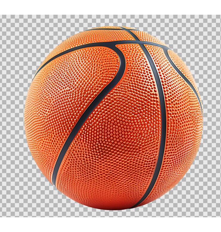 PSD basketball on isolated transparent background