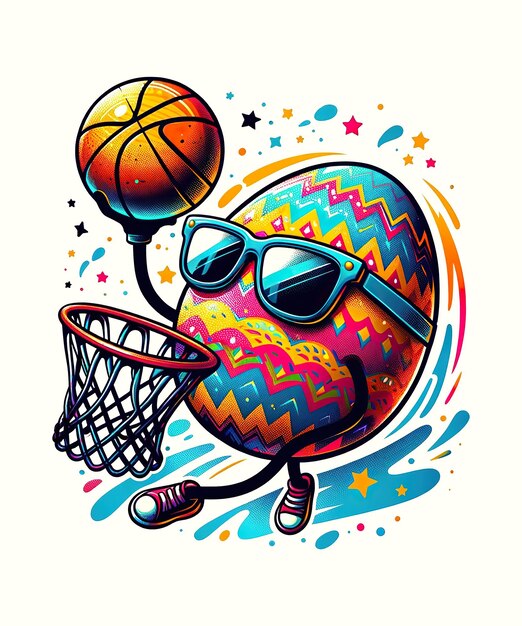 Basketball player easter egg funny sports boys kids