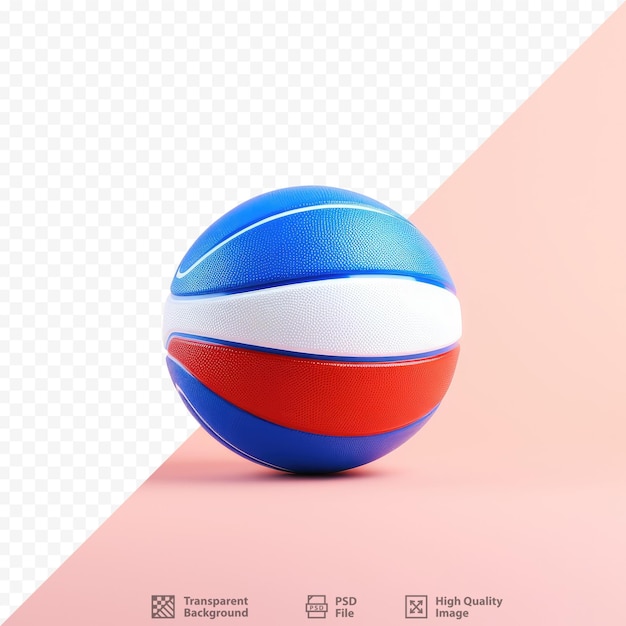 Basketball representing France with its flag