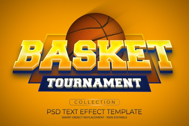 Basketball tournament text effect