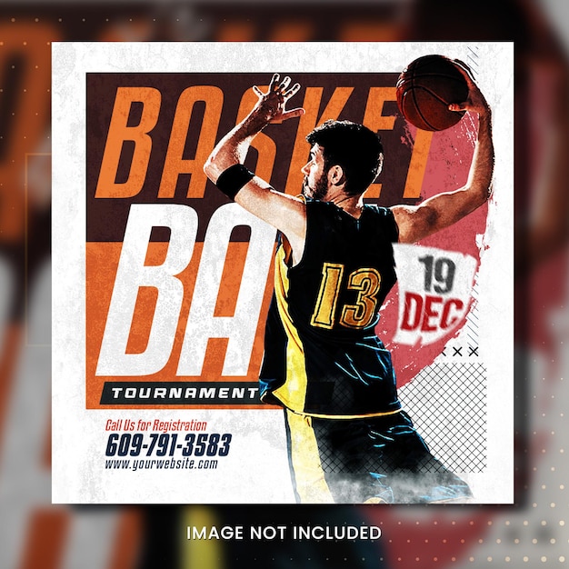 Basketbaltoernooi flyer