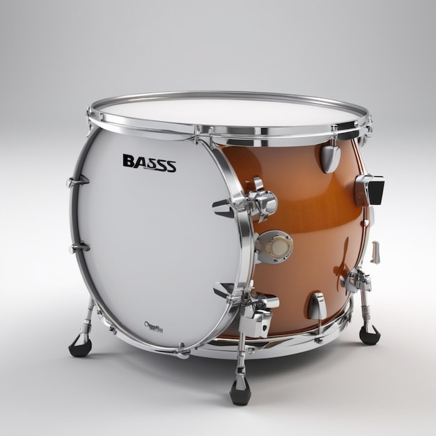 Bass drum psd on a white background