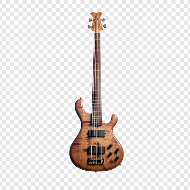 PSD bass guitar isolated on transparent background