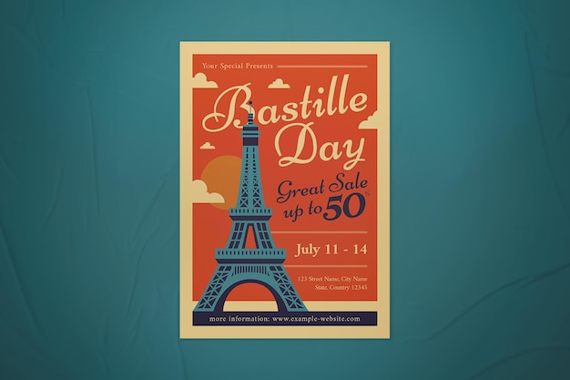 PSD bastille day sale flyer