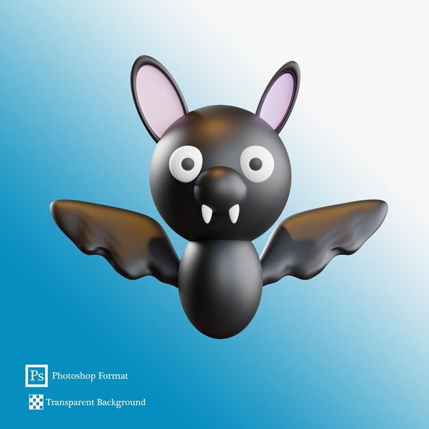 PSD bat 3d illustration