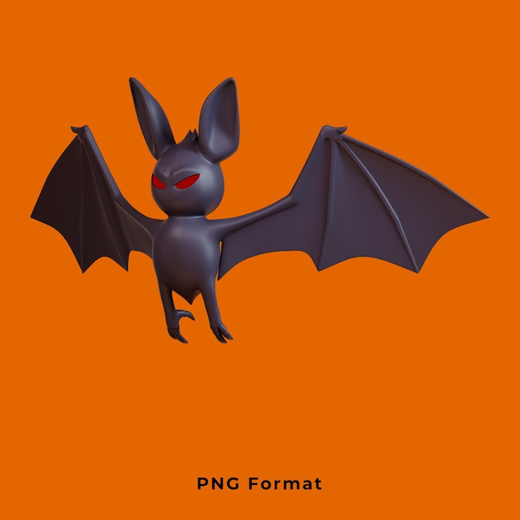 PSD bat halloween on png background