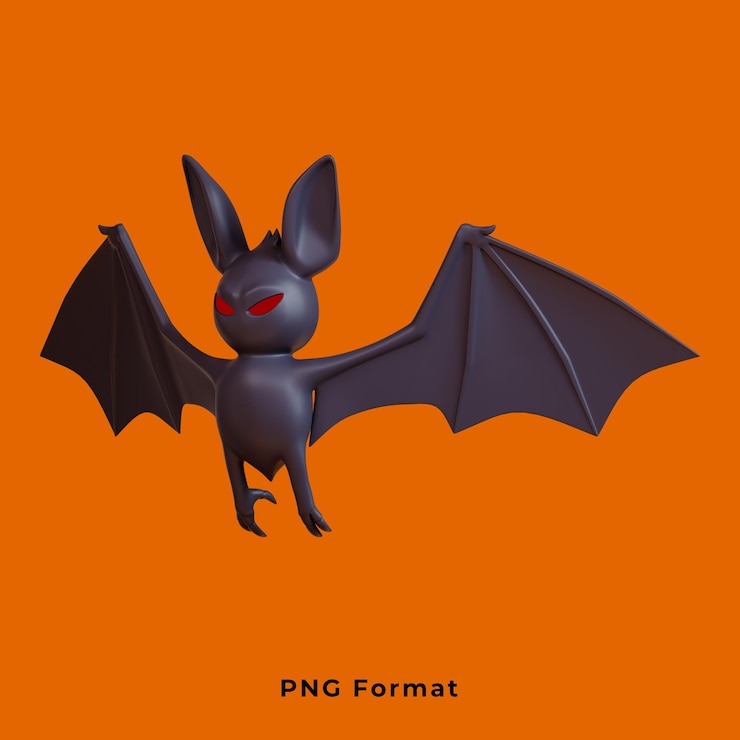 PSD bat halloween on png background