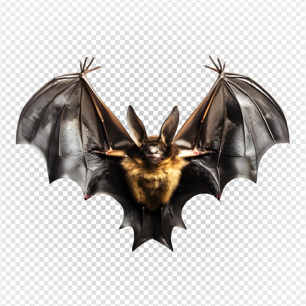 PSD bat isolated on transparent background bat realistic illustration generative ai