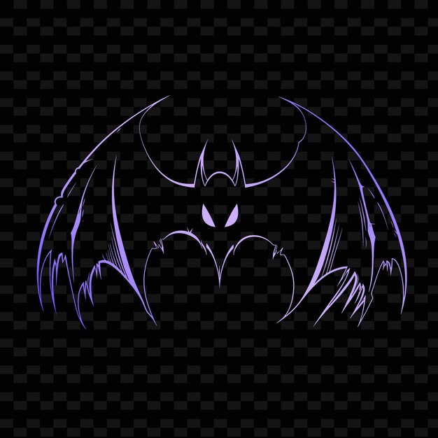 PSD a bat with a purple face and purple wings