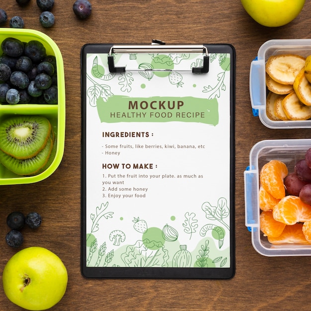 batch cooking with notebook mockup