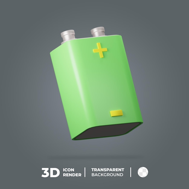 PSD bateria kostki 3d icon