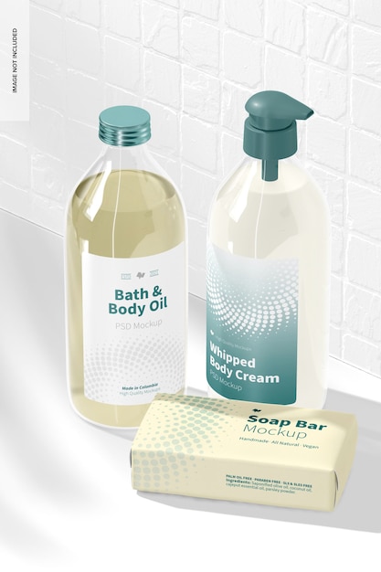 PSD bath and body products mockup