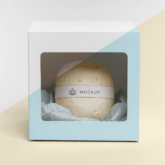 Bath bomb mock-up in box