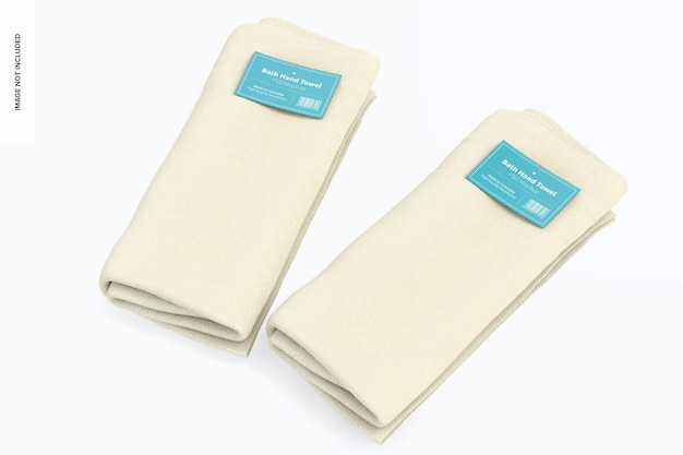 Bath Hand Towels Mockup