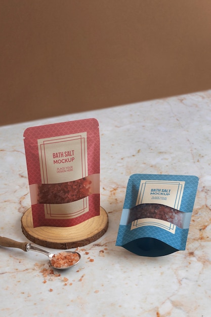 PSD bath salt packaging mockup