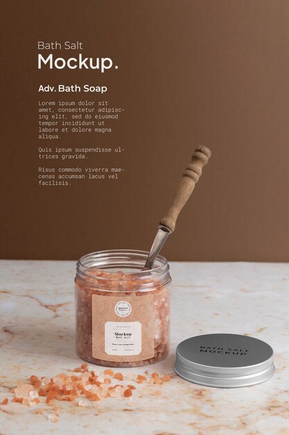 PSD bath salt packaging mockup