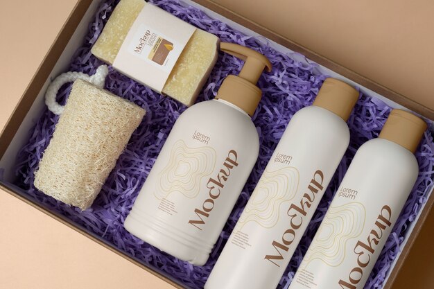 Bath set gift mockup